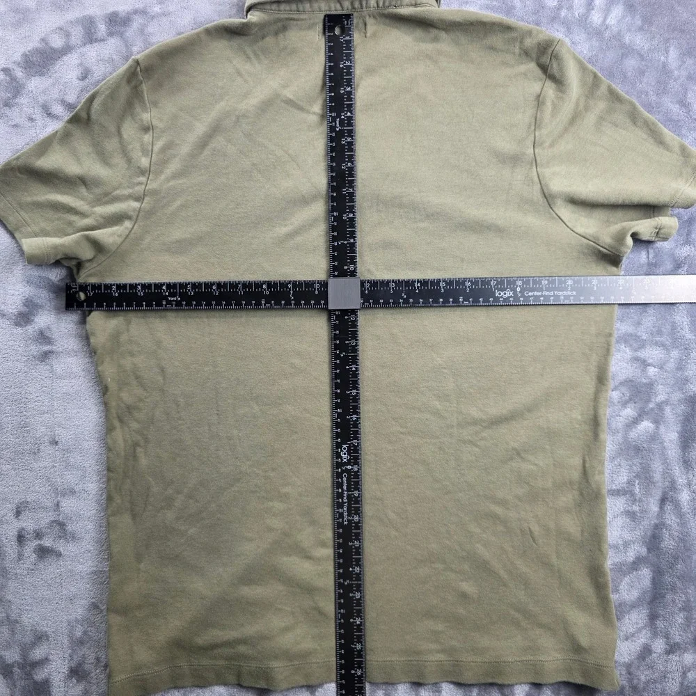 Banana Republic Polo Shirt Lot Mens L Green‎ Short Sleeve 100% Cotton 2 Pack